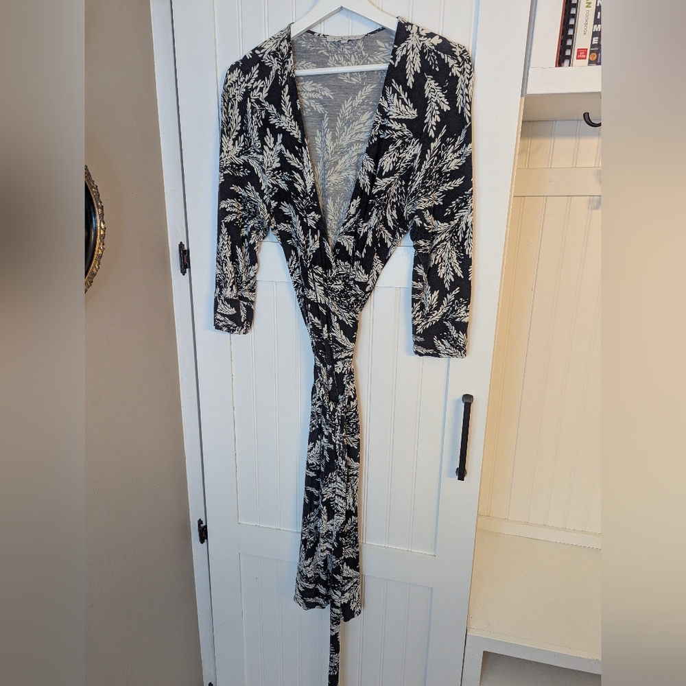 Navy CAbi diane von furstenberg Inspired wrap dress